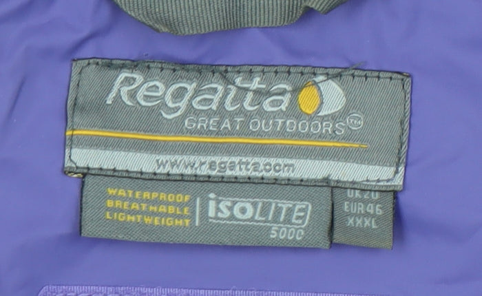 Regatta Women's Purple Rain Coat Jacket Size 20