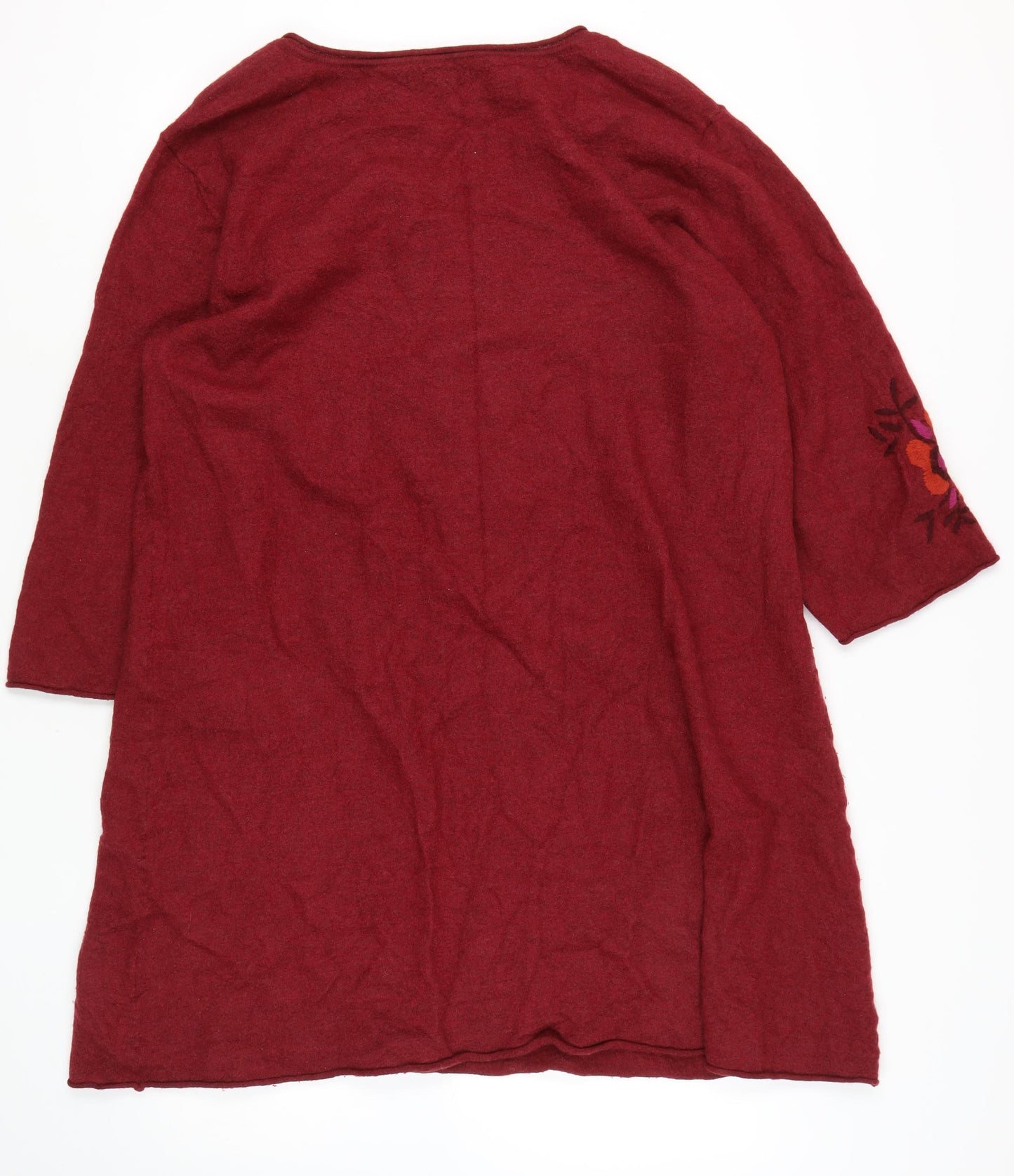 Gudrun Sjoden Women's Red Wool Dress, 2XL, Elegant & Cozy