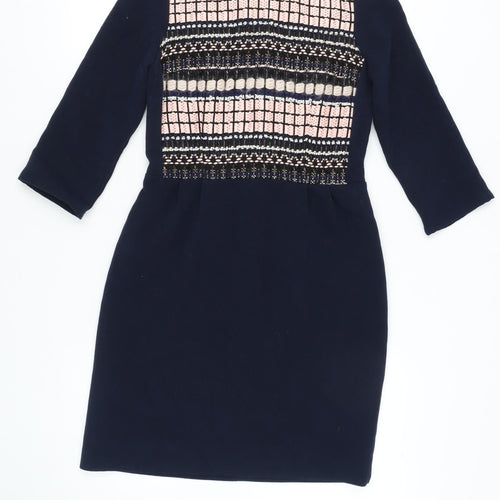 VILAGALLO Women's Blue Sheath Dress Size 10