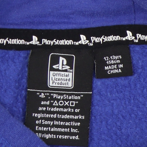 PlayStation Boys Blue Hoodie 12-13 Years Pullover