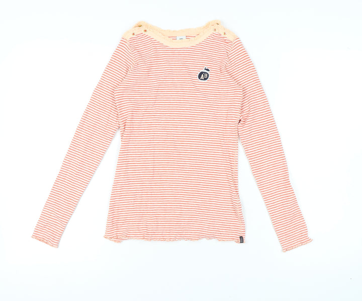 Scotch & Soda Girls Multicoloured Striped T-Shirt, Size 12 Years