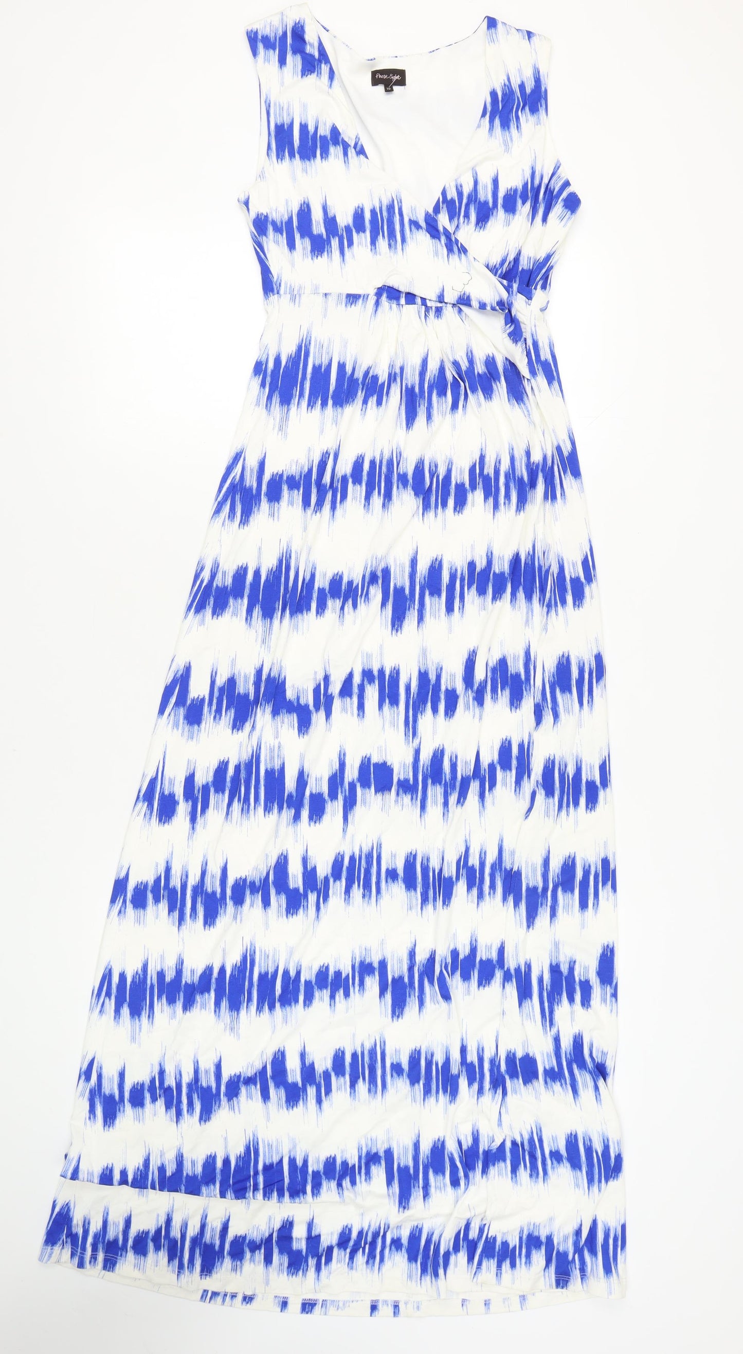 Phase Eight Women's Long Blue Wrap Dress - Size 10