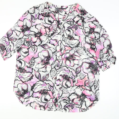 David Emanuel Women's Multicoloured Floral Blouse, Size 20