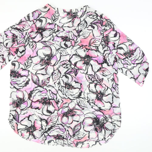 David Emanuel Women's Multicoloured Floral Blouse, Size 20