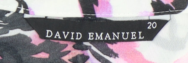 David Emanuel Women's Multicoloured Floral Blouse, Size 20