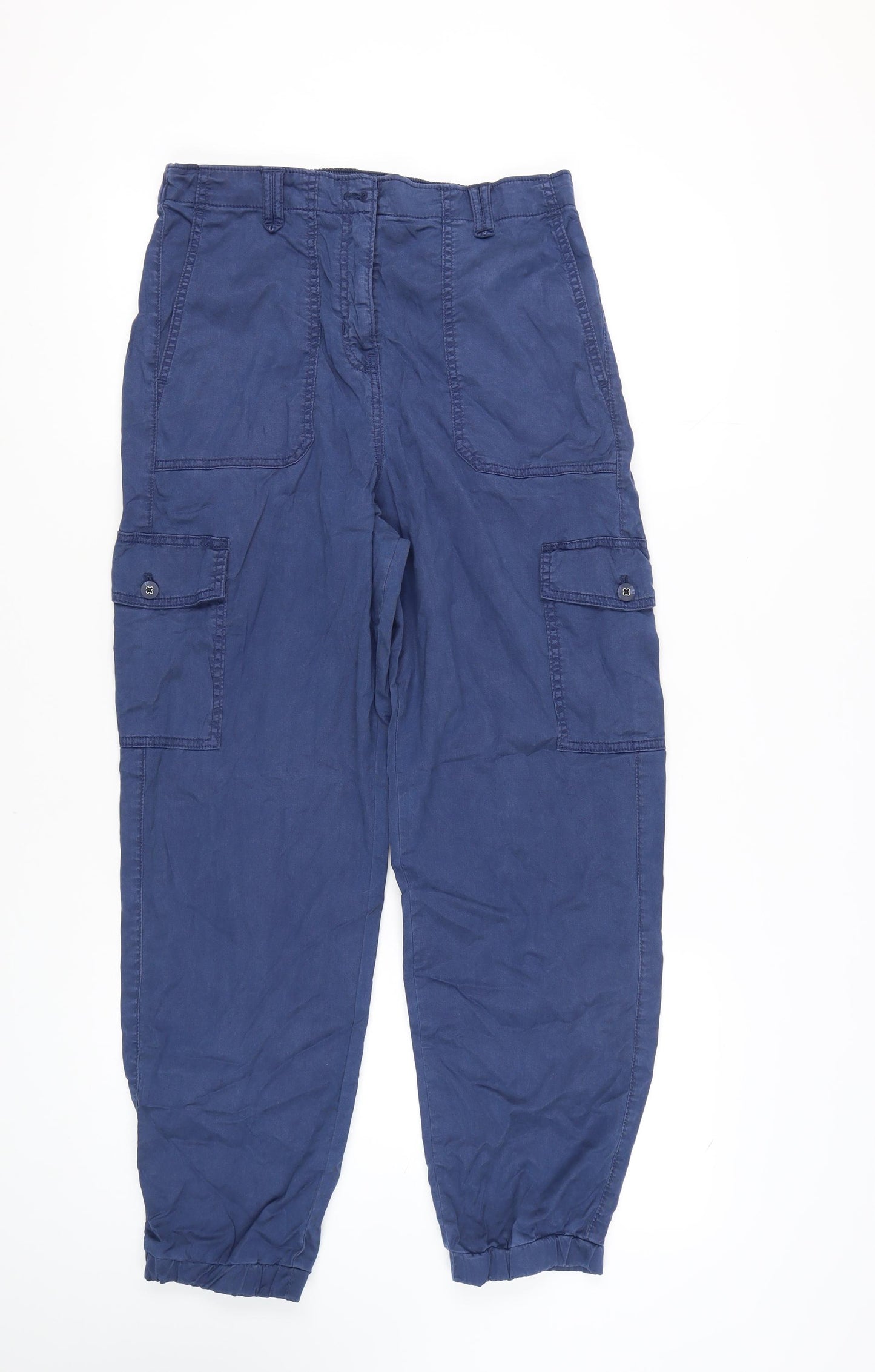 Marks and Spencer Women's Navy Cargo Trousers Size 12