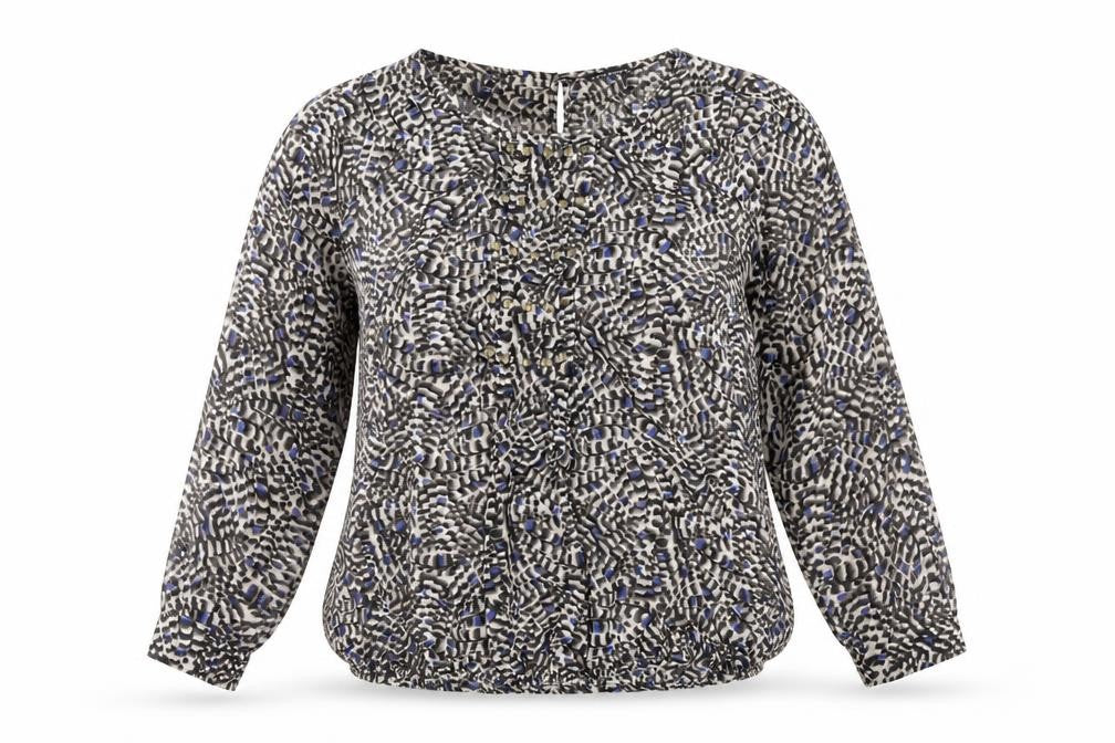 Front view of David Emanuel Women's Multicoloured Blouse, size 22