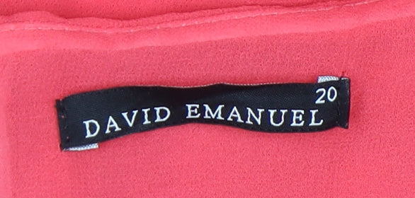 David Emanuel Women's Pink Blouse Size 20