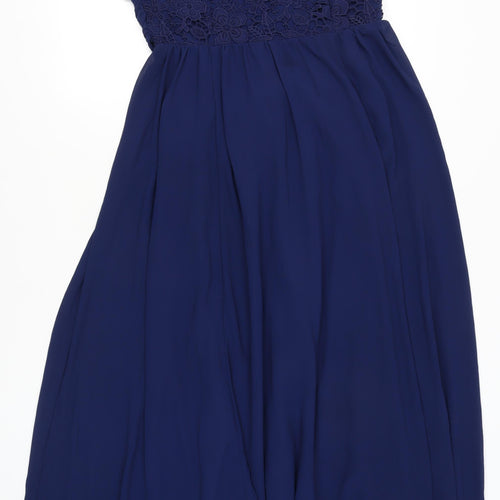Jolie Moi Women's Blue A-Line Midi Dress, Size 14