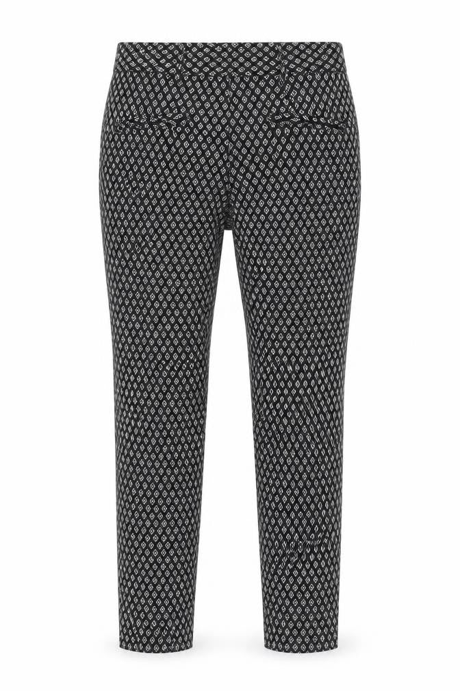Front view of Gap Women's Black Geometric Trousers, size 2