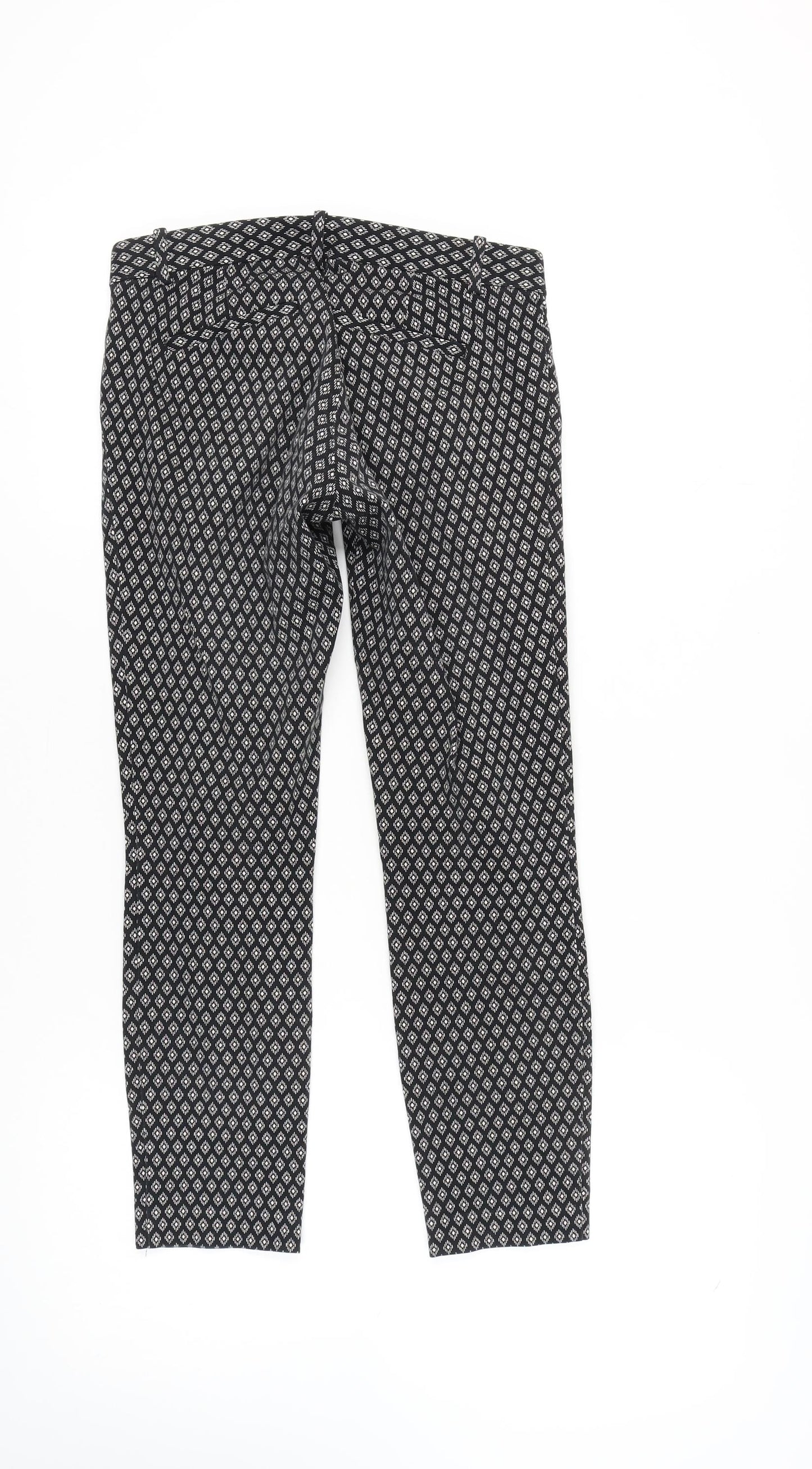 GAP Women's Black Geometric Trousers Size 2