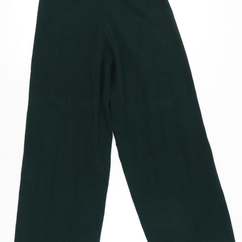 Zara Women's Green Wide-Leg Trousers Size L