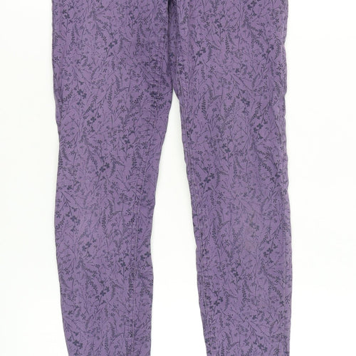 Marks and Spencer Womens Purple Floral Jeggings Size 8