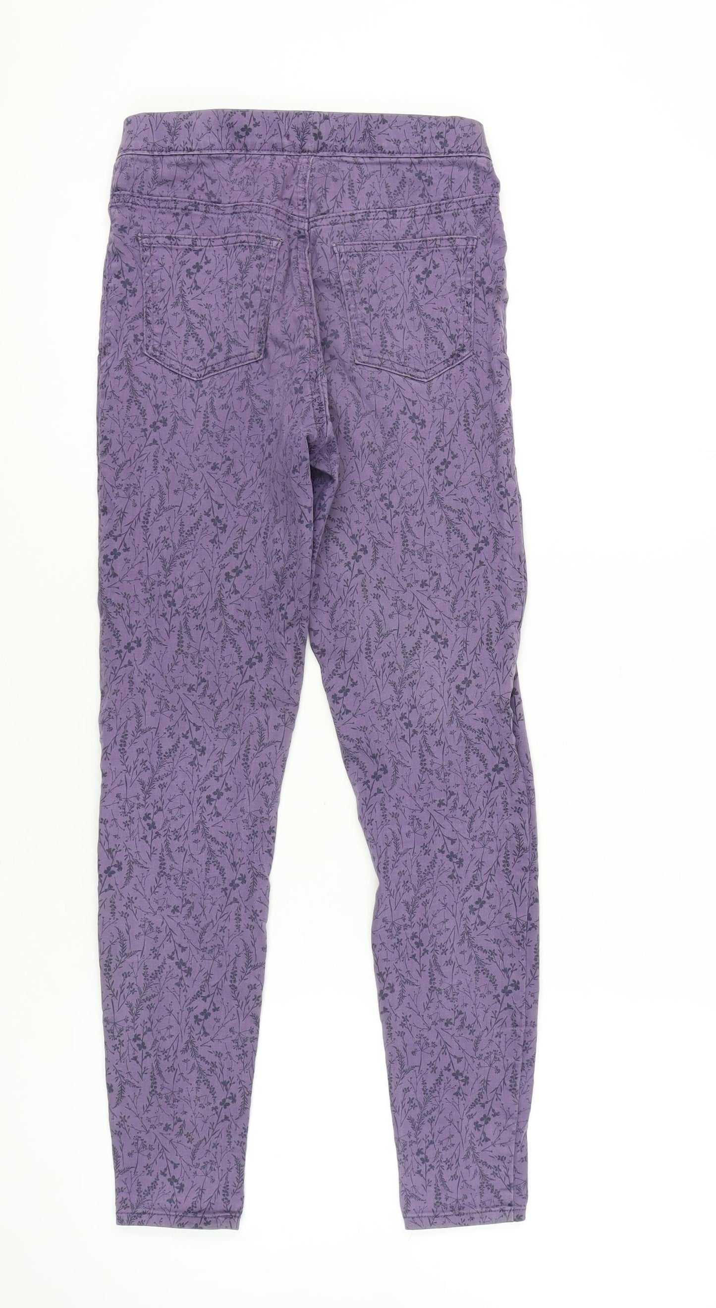 Marks and Spencer Womens Purple Floral Jeggings Size 8