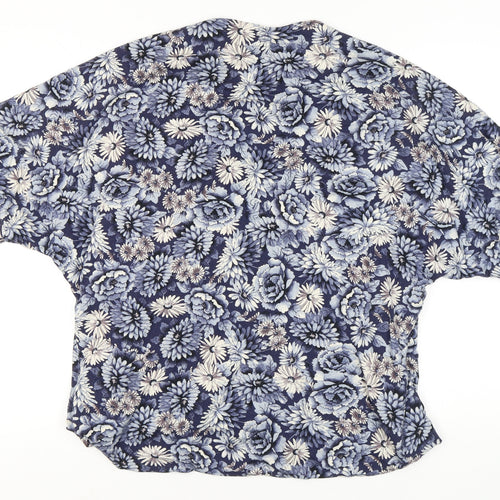 Monsoon Women's Blue Floral Kimono Tunic M