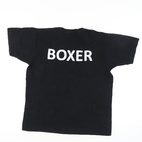 Gildan Boys Black XL Logo T-Shirt - Casual Crew Neck