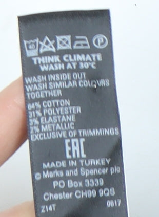 Marks and Spencer Women's Black Cropped Trousers Size 16