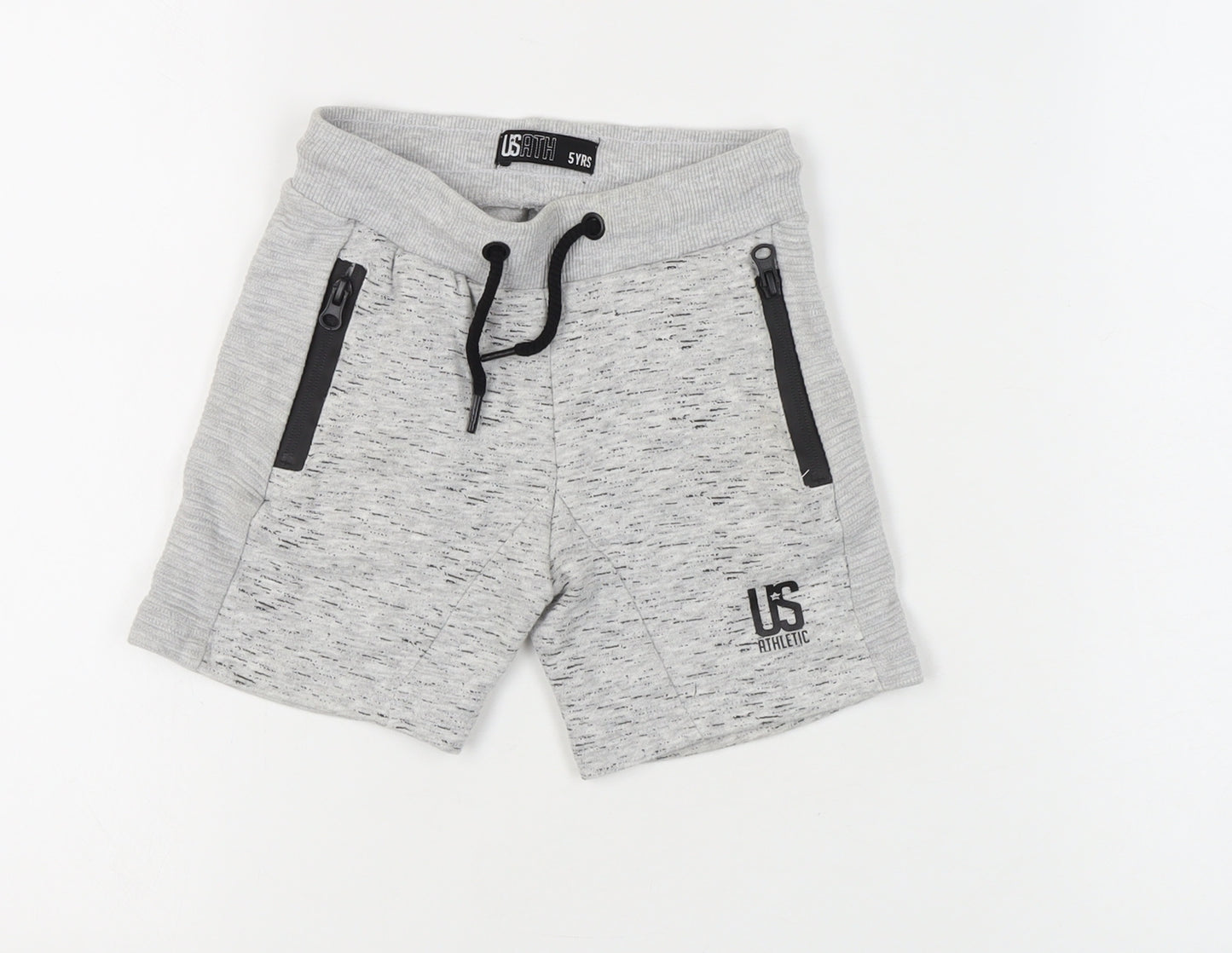 US Athletic Boys Grey Sweat Shorts 5 Years