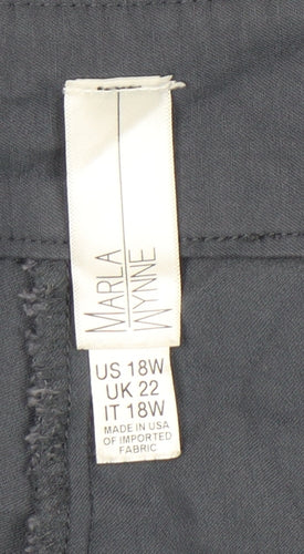 Marla Wynne Women's Blue Plus Size 22 Trousers