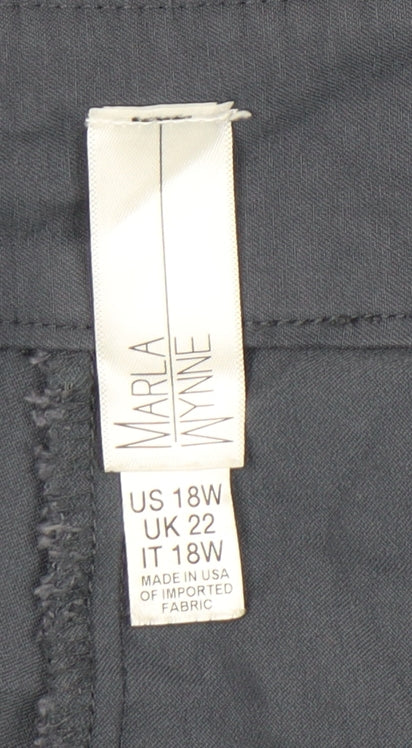 Marla Wynne Women's Blue Plus Size 22 Trousers