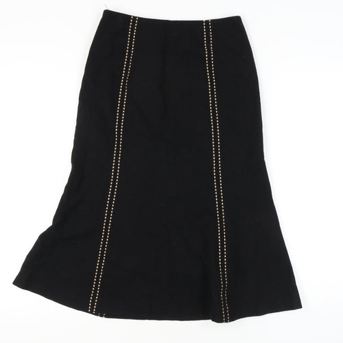 CC Women's Black Petite Skirt with Button Accents