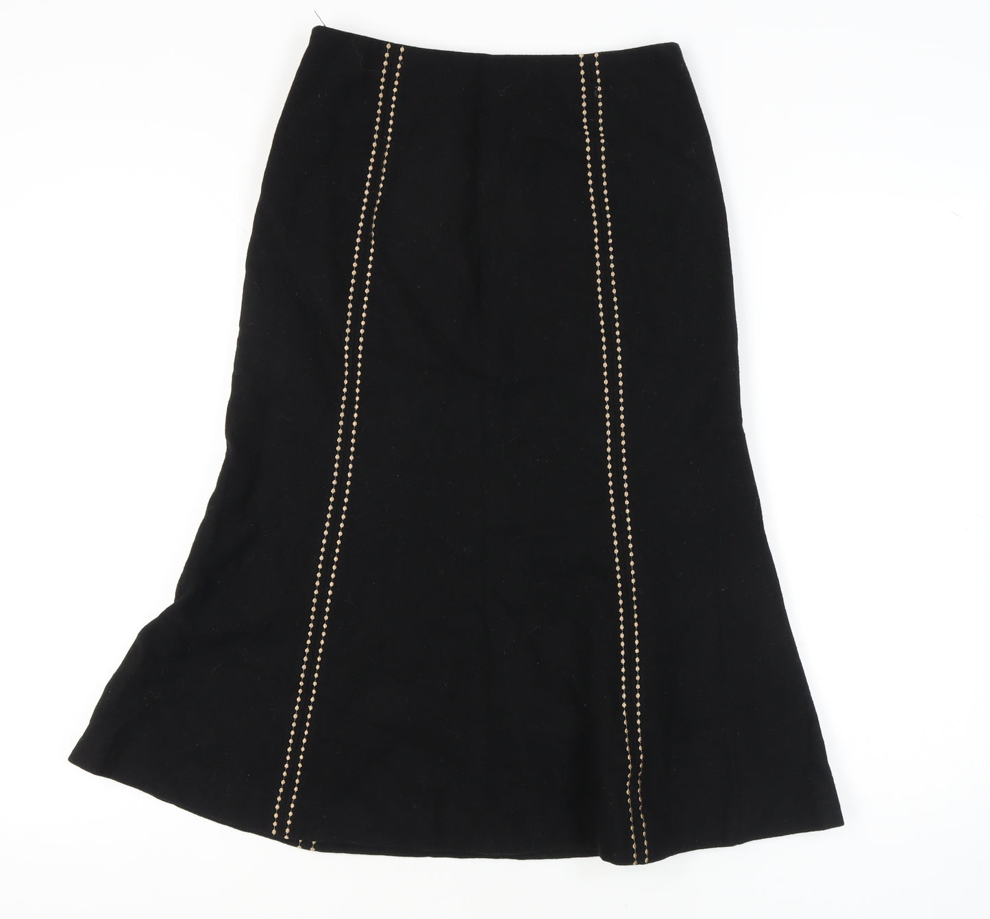 CC Women's Black Petite Skirt with Button Accents