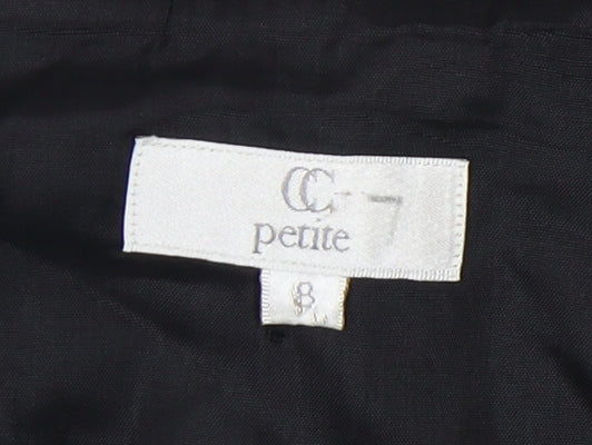 CC Women's Black Petite Skirt with Button Accents