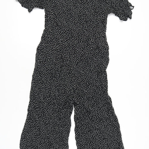 Oasis Women's Black Polka Dot Jumpsuit Size 10