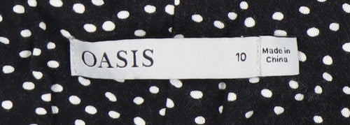 Oasis Women's Black Polka Dot Jumpsuit Size 10