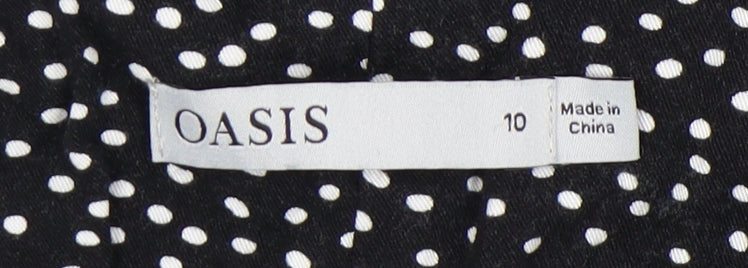 Oasis Women's Black Polka Dot Jumpsuit Size 10