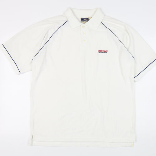 Giorgio Men’s White Polo Shirt L Short Sleeve Collared