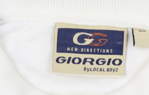 Giorgio Men’s White Polo Shirt L Short Sleeve Collared