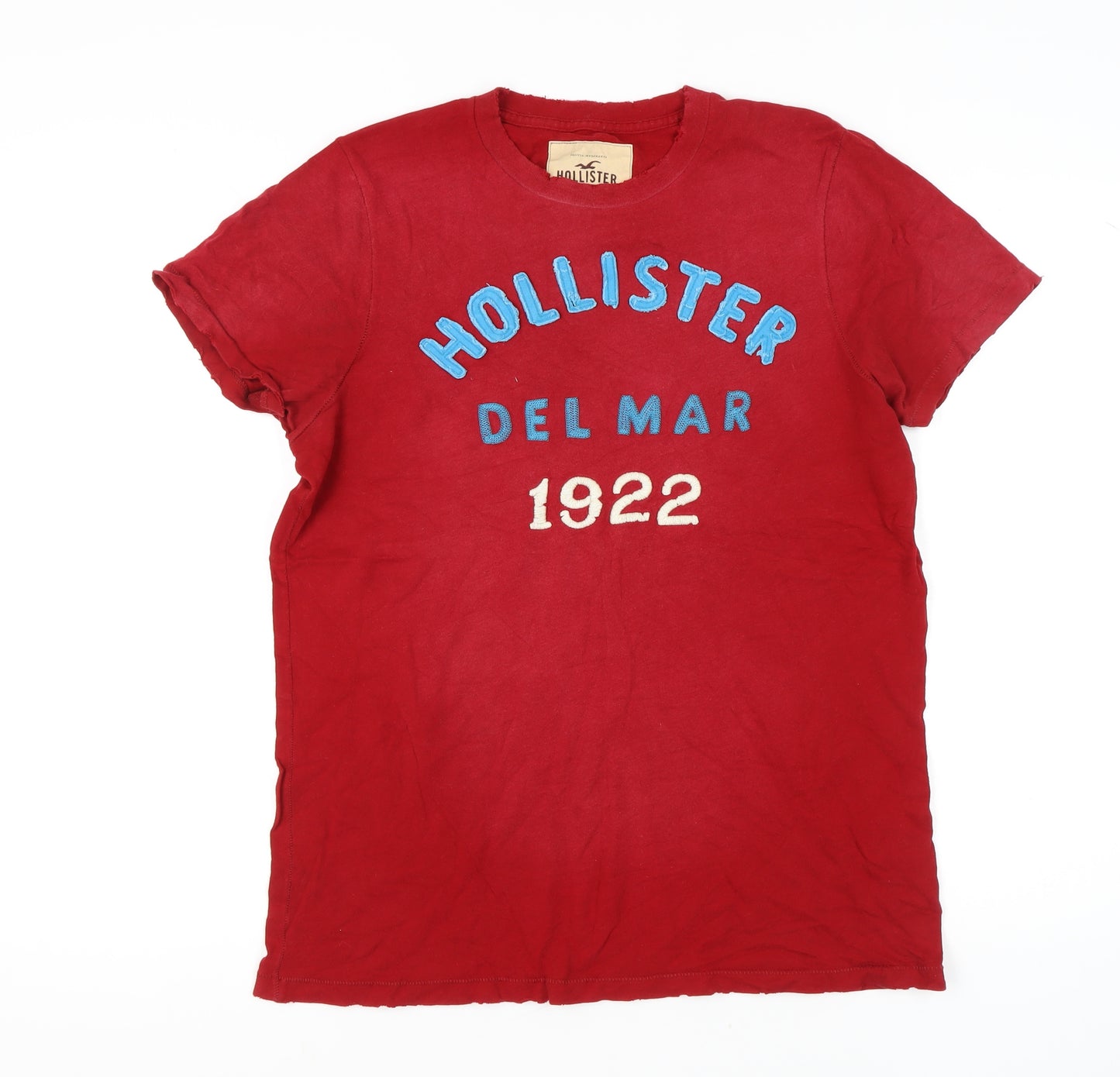 Hollister Men's Red XL Embroidered Graphic T-Shirt