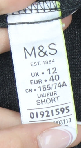 Marks and Spencer Women's Black Trousers Size 12