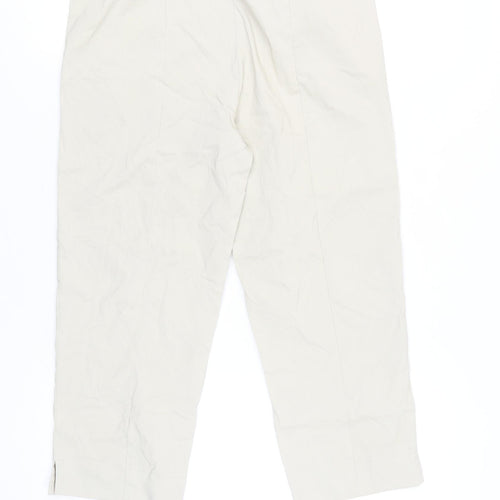 Robell Women's Ivory Cropped Trousers Size 14
