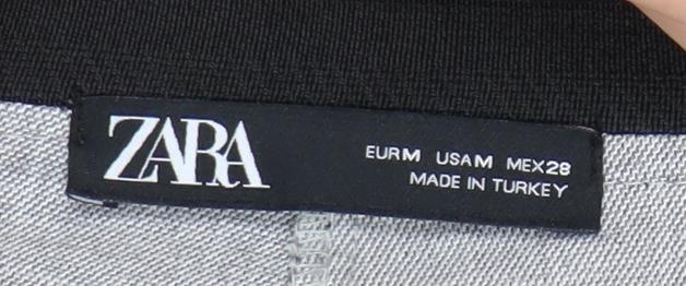 Zara Women's Grey Trousers, M, Straight Fit