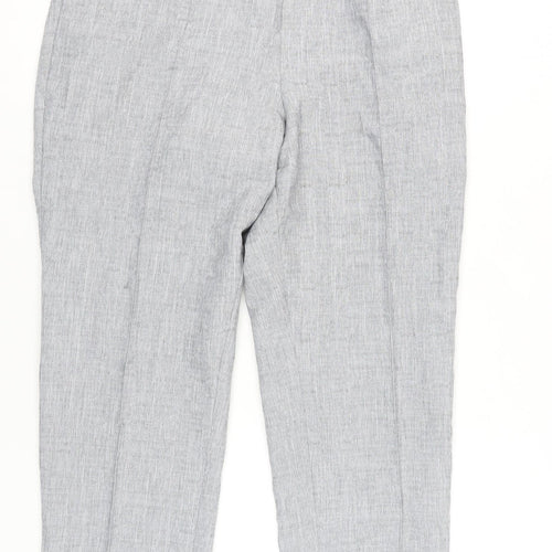 Marks and Spencer Women's Grey Linen Trousers Size 16