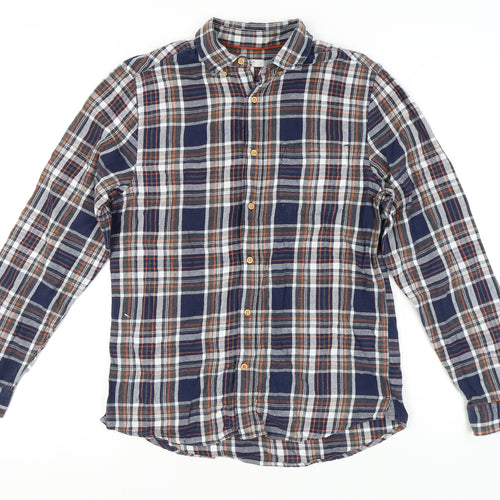 M&Co Men's Multicoloured Plaid Shirt Small
