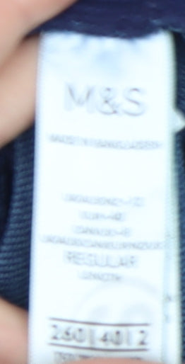 Marks and Spencer Women's Blue Jogger Trousers Size 12