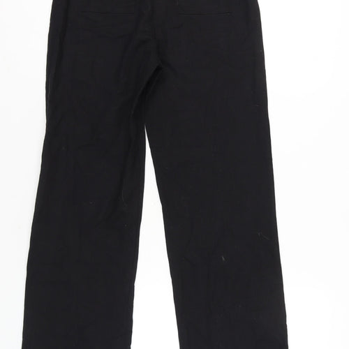 Next Women's Black Trousers Size 8 Regular with Drawstring