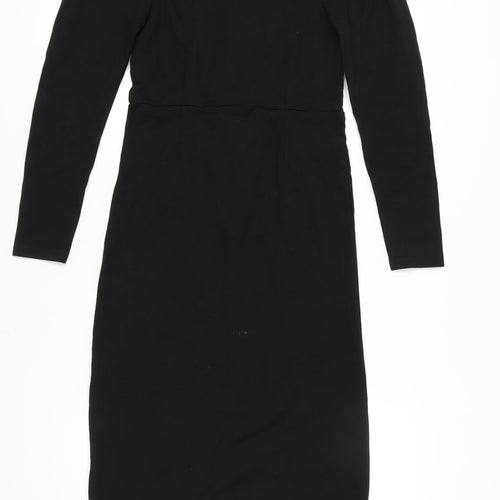 Iris & Ink Women’s Black Dress UK 12 Long Sleeve