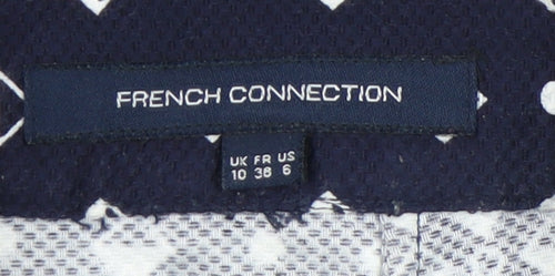 French Connection Women's Blue Geometric Pencil Skirt Size 10