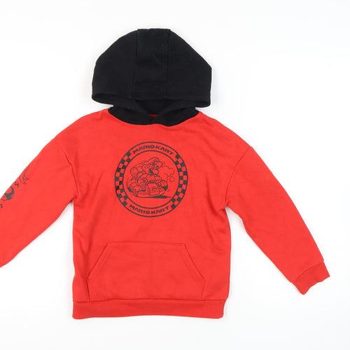 Mario Kart Boys Red Pullover Hoodie 7-8 Years