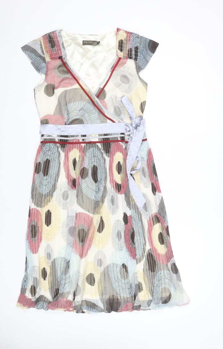 Fever Women's Multicoloured Wrap Dress Size 10