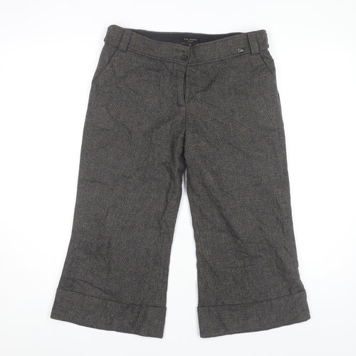 Ted Baker Women's Grey Herringbone Trousers Size 6