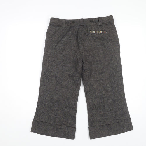 Ted Baker Women's Grey Herringbone Trousers Size 6