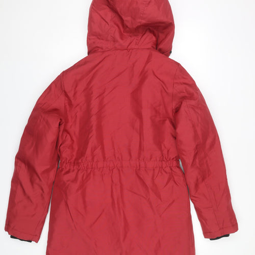 ADPT Women's Red Parka Jacket, M, Hooded, Casual