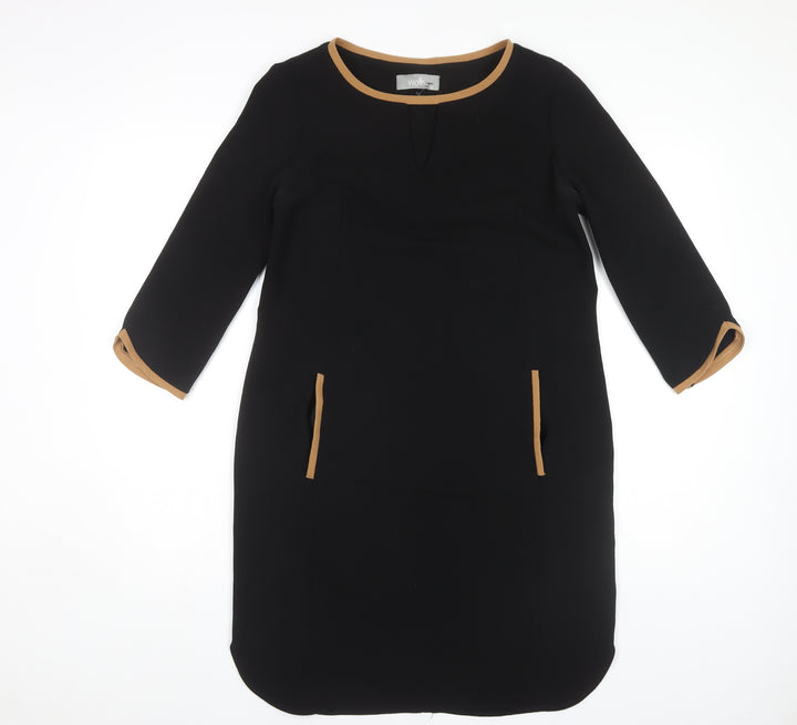 Wallis Women's Black Shift Dress Size 10