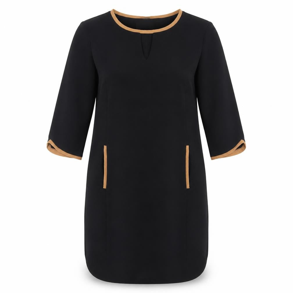 Front view of Wallis Women's Black Shift Dress, size 10