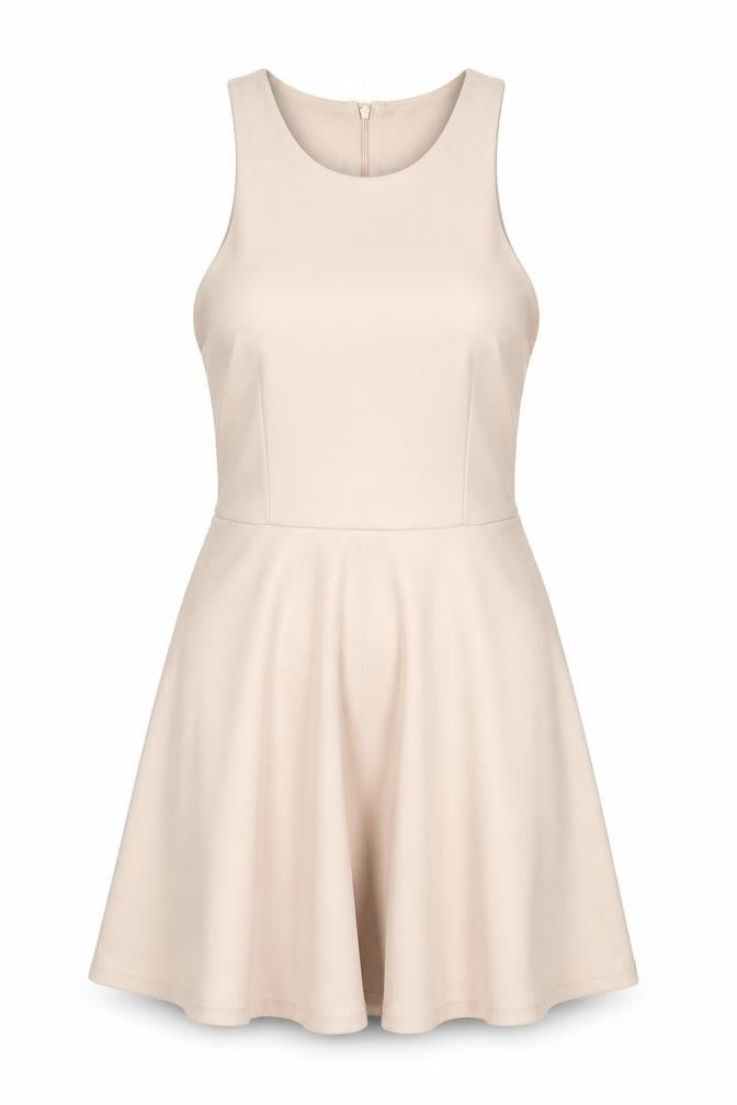AX Paris Women's Beige Sleeveless Dress, Size 12